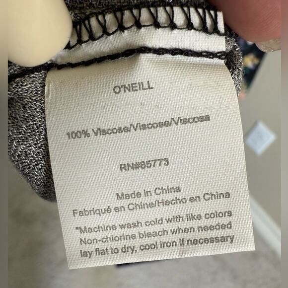 New O’Neill Alta Open Back Midi Dress Black Floral Women’s Extra Large XL NWT - Picture 7 of 8